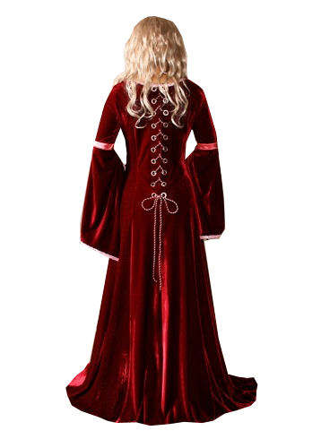 Ladies Medieval Renaissance Costume Size 14 - 16 And Headdress Image